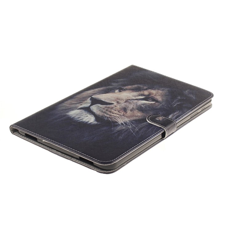 Leather Wallet Stand Cover for Samsung Galaxy Tab A 10.1 (2016) T580 T585 - Lion-3