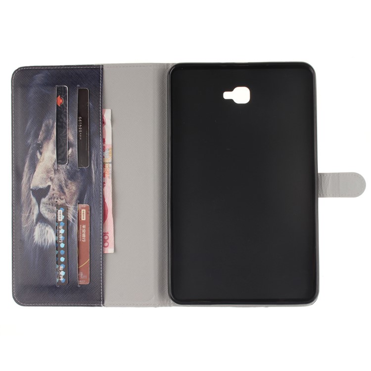 Leather Wallet Stand Cover for Samsung Galaxy Tab A 10.1 (2016) T580 T585 - Lion-8