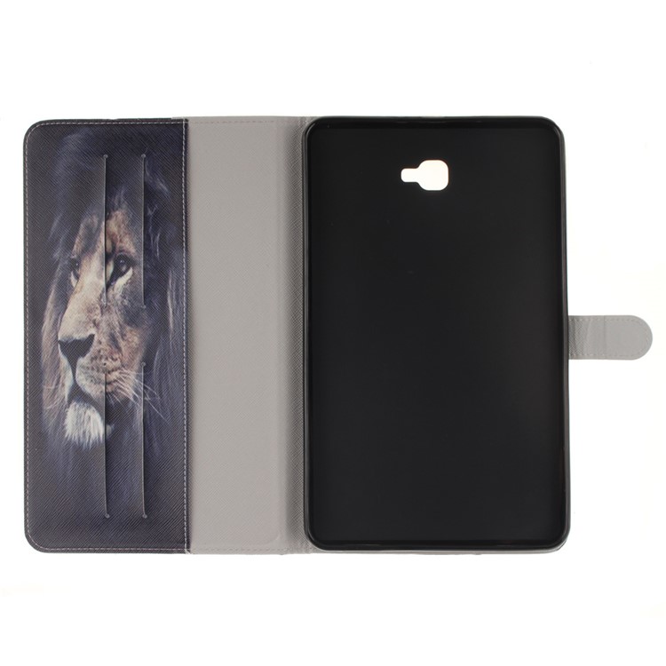 Leather Wallet Stand Cover for Samsung Galaxy Tab A 10.1 (2016) T580 T585 - Lion-9