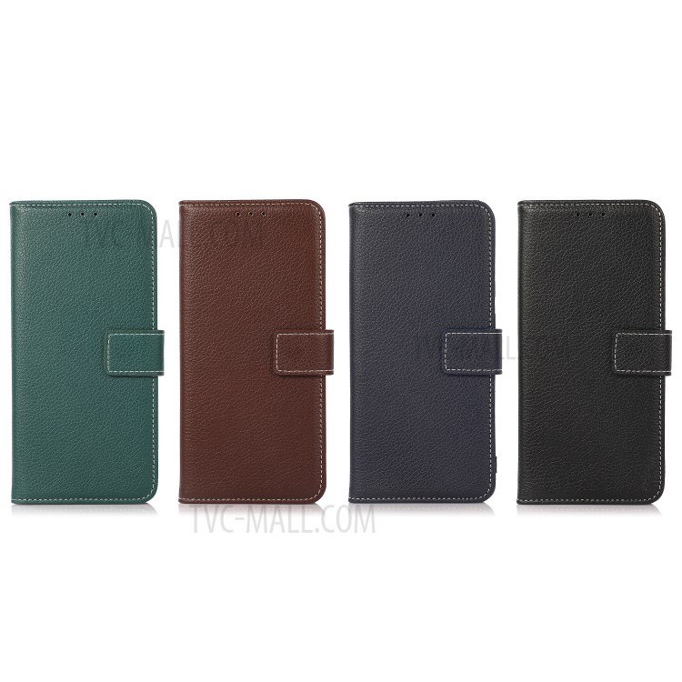 Litchi Texture Wallet Stand Design PU Leather Protective Phone Case Cover for Samsung Galaxy A03s (164.2 x 75.9 x 9.1mm) - Black-10