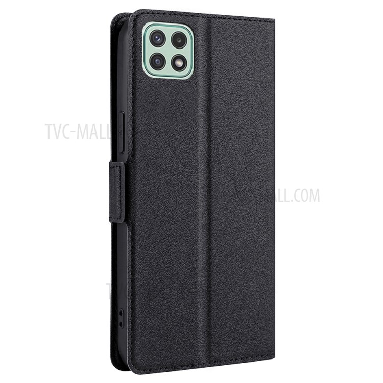 Ultra-thin Side Magnetic Closure Leather Stand Case with Built-in Card Slot for Samsung Galaxy A22 5G (EU Version) - Black-6