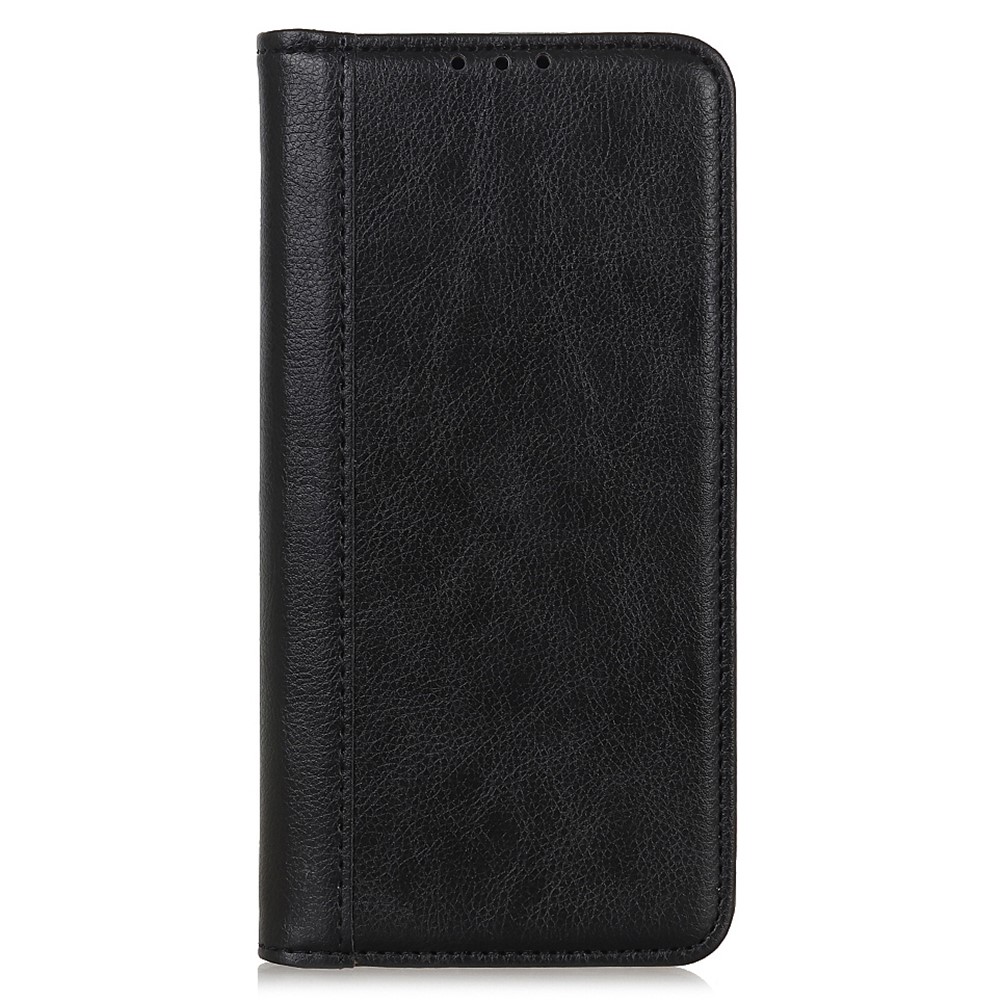 Litchi Texture Auto Closing Magnetic Split Leather Wallet Flip Stand Protective Cover for Samsung Galaxy A03s (164.2 x 75.9 x 9.1mm) - Black-2