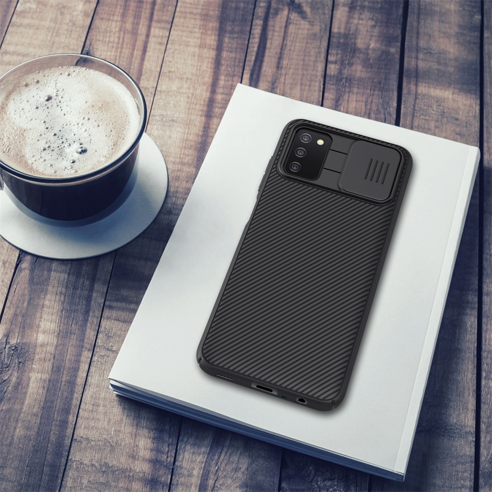 NILLKIN CamShield Scratch-Proof Durable Anti-Collision Hard PC Cover Case with Sliding Camera Cover for Samsung Galaxy A03s (166.5 x 75.98 x 9.14mm) - Black-12