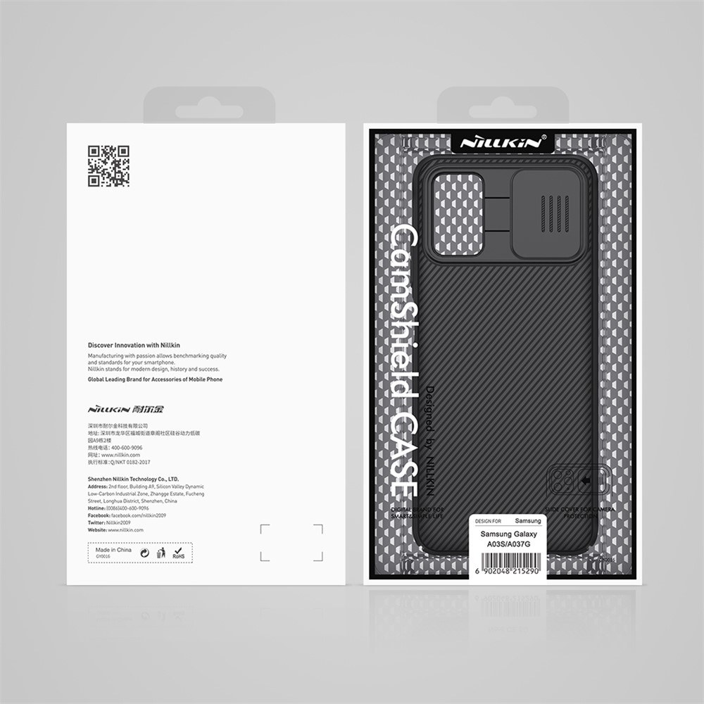 NILLKIN CamShield Scratch-Proof Durable Anti-Collision Hard PC Cover Case with Sliding Camera Cover for Samsung Galaxy A03s (166.5 x 75.98 x 9.14mm) - Black-13
