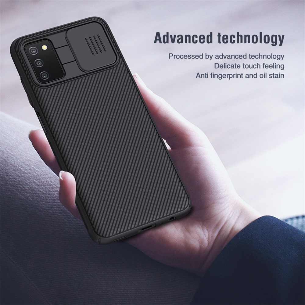 NILLKIN CamShield Scratch-Proof Durable Anti-Collision Hard PC Cover Case with Sliding Camera Cover for Samsung Galaxy A03s (166.5 x 75.98 x 9.14mm) - Black-5