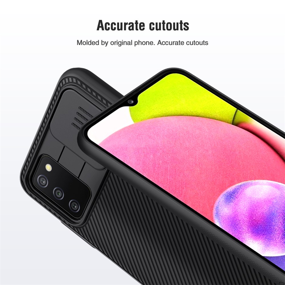 NILLKIN CamShield Scratch-Proof Durable Anti-Collision Hard PC Cover Case with Sliding Camera Cover for Samsung Galaxy A03s (166.5 x 75.98 x 9.14mm) - Black-6