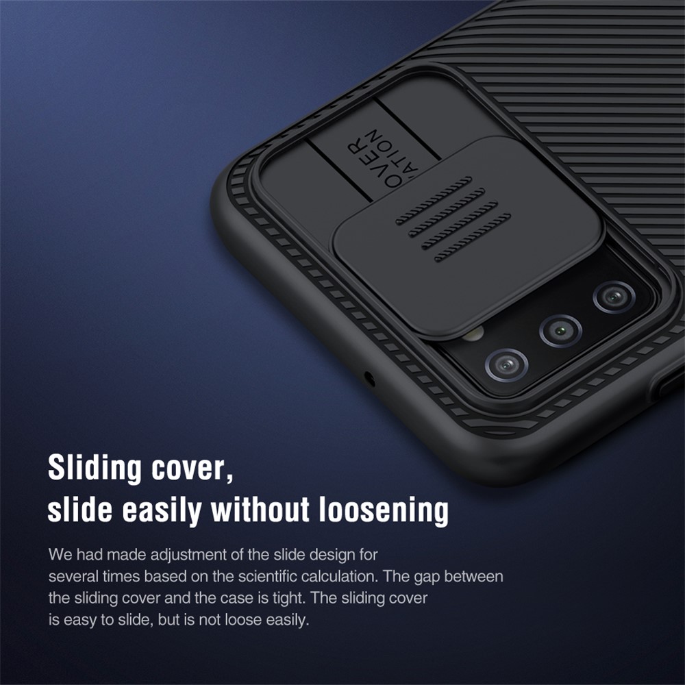 NILLKIN CamShield Scratch-Proof Durable Anti-Collision Hard PC Cover Case with Sliding Camera Cover for Samsung Galaxy A03s (166.5 x 75.98 x 9.14mm) - Black-9