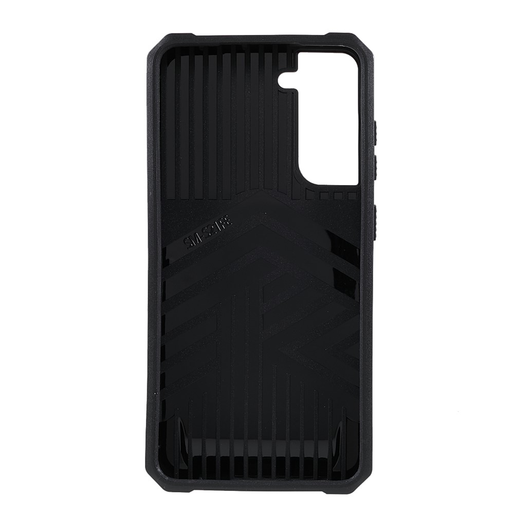 Card Slot Design Ring Kickstand Hybrid Phone Case Cover with Camera Slider Protector for Samsung Galaxy S21 FE 5G - Black-2
