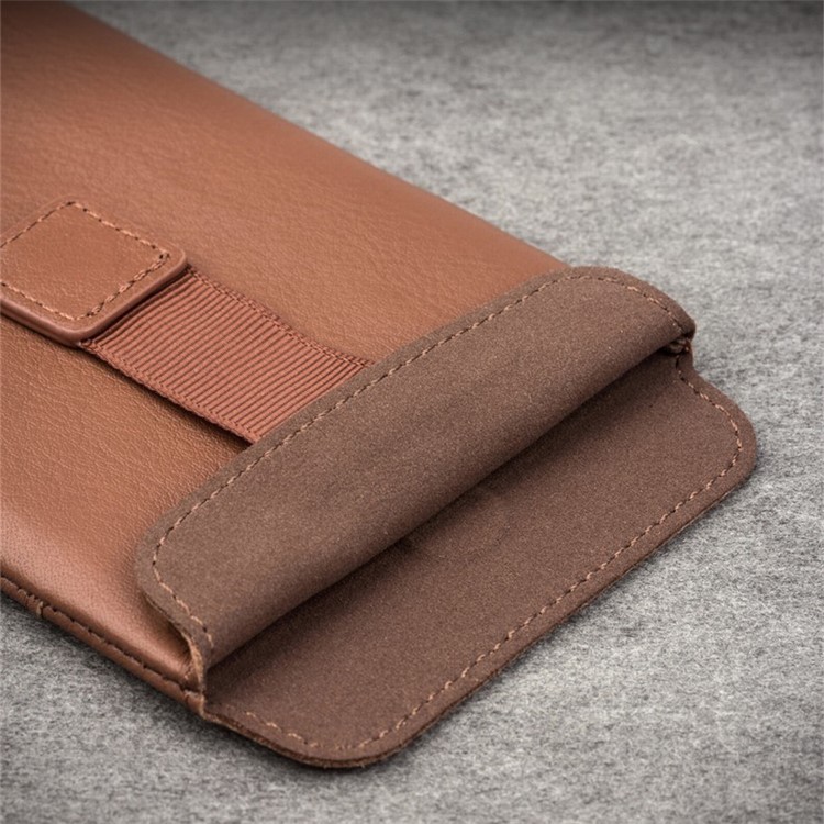 QIALINO Bolsa de couro genuíno caso titular do cartão para Samsung Note7 / S7 / Note5 / S6 Etc - Brown-11