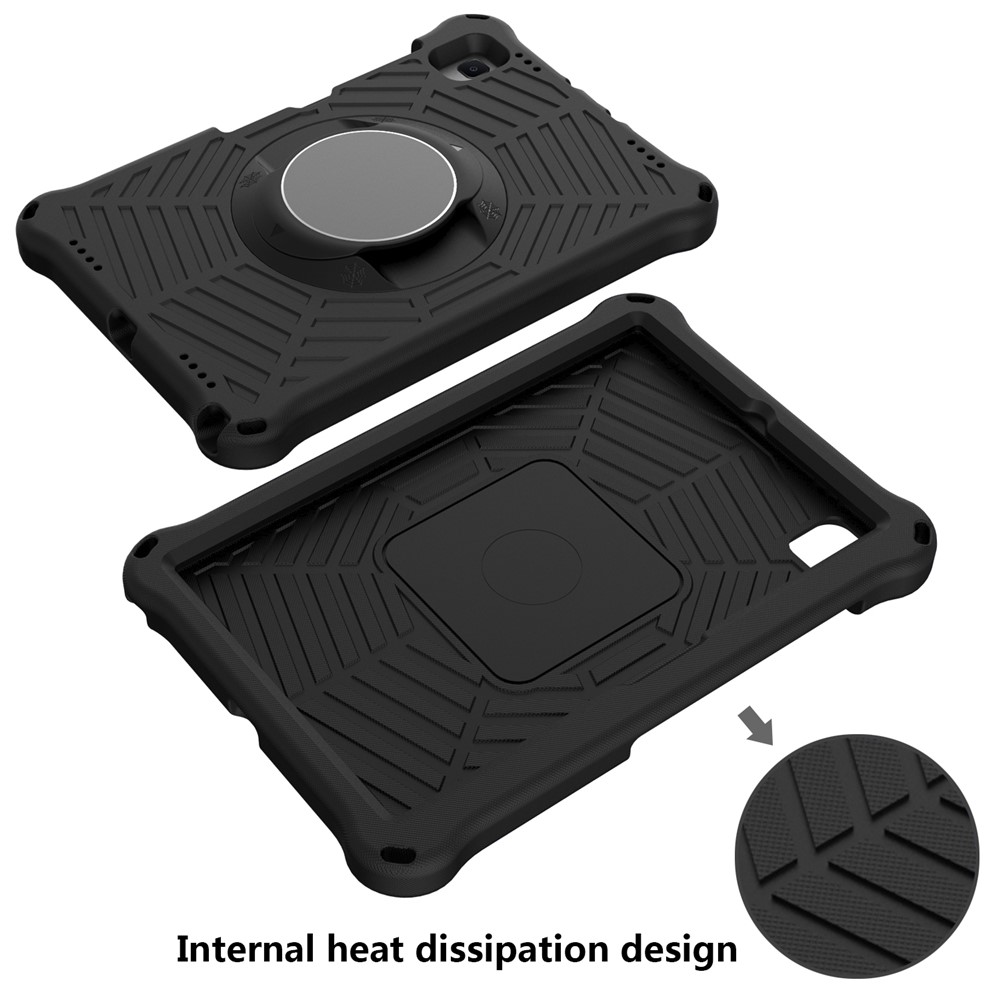 Spider Web Texture EVA Tablet Cover Case with Kickstand Shoulder Strap for Samsung Galaxy Tab S5e 10.5 (2019) SM-T720/T725 - Black-4