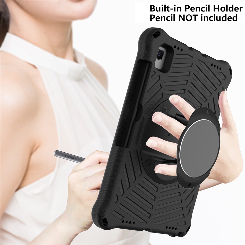 Spider Web Texture EVA Tablet Cover Case with Kickstand Shoulder Strap for Samsung Galaxy Tab S5e 10.5 (2019) SM-T720/T725 - Black-6