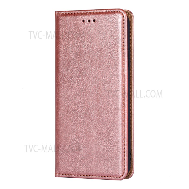Stand Wallet Design Shockproof Stylish PU Leather Auto Closing Magnetic Flip Phone Case for Samsung Galaxy A03s (166.5 x 75.98 x 9.14mm) - Rose Gold-2