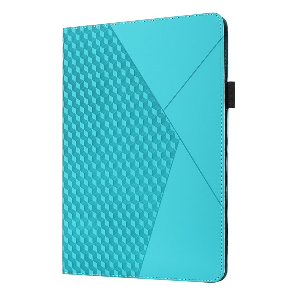 Stylish Rhombus Pattern Skin-touch Feeling Auto-absorbed Leather Tablet Protective Case Card Slots Cover for Samsung Galaxy Tab S6 Lite/P610/T615 - Blue-2