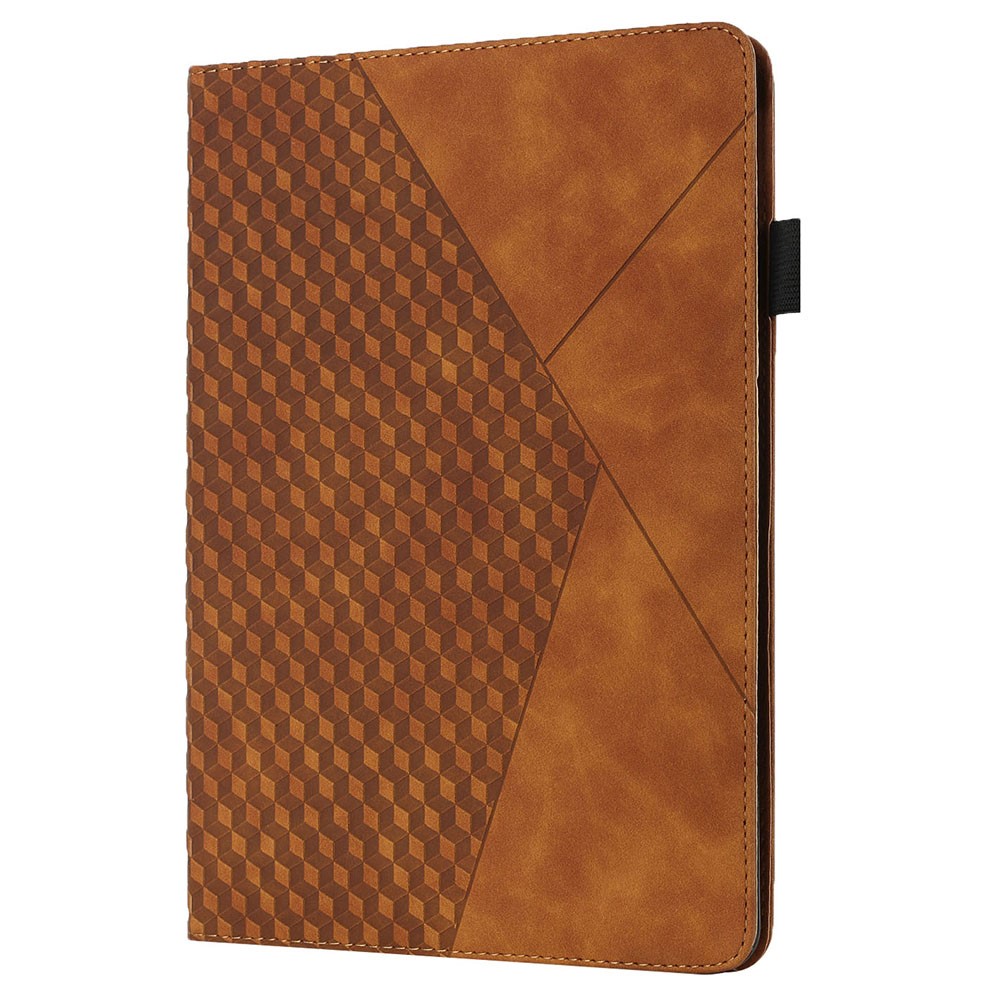Rhombus Imprinting Full Protective Skin-Touch PU Leather Tablet Protective Cover Case with Card Slots for Samsung Galaxy Tab A 8.0 Wi-Fi (2019) SM-T290 T290/T295/T297 - Brown-3