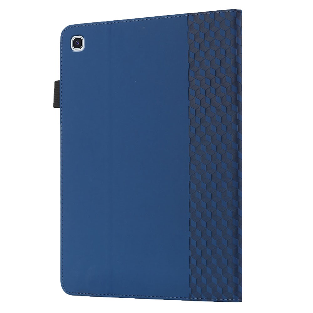 Rhombus Imprinting Full Protective Skin-Touch PU Leather Tablet Protective Cover Case with Card Slots for Samsung Galaxy Tab A 8.0 Wi-Fi (2019) SM-T290 T290/T295/T297 - Sapphire-4
