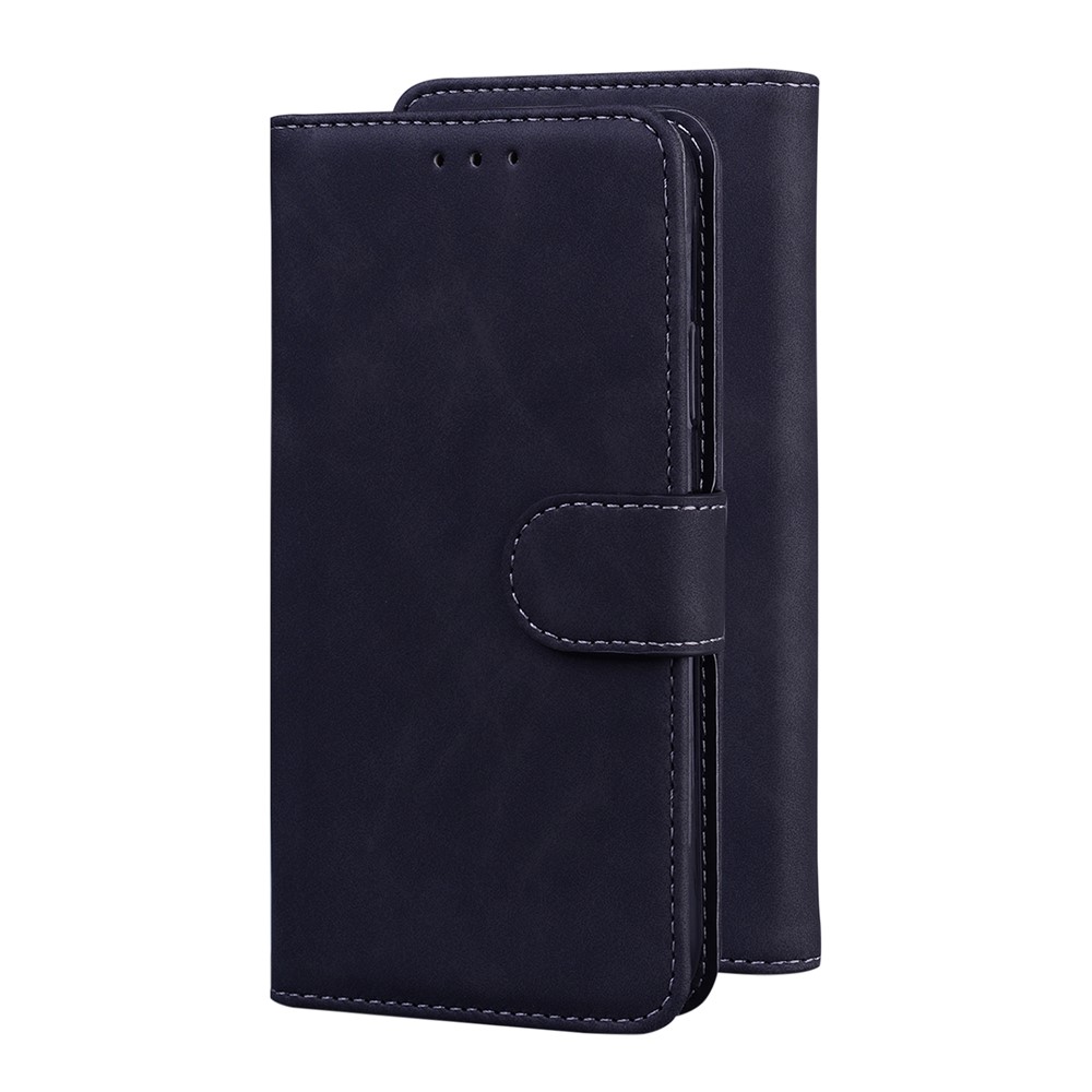 Shockproof Quality Leather Protective Phone Case Shell Stand Wallet Cover for Samsung Galaxy A03s (164.2 x 75.9 x 9.1mm) - Black-6