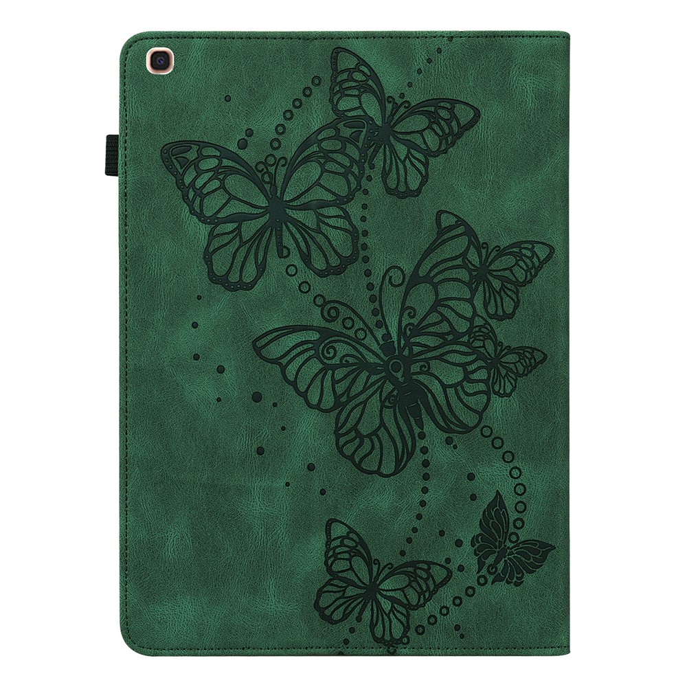 Butterflies Imprinted Scratch-Resistant Anti-Fall Card Slots Design Tablet Case with Stand for Samsung Galaxy Tab A 10.1 (2019)SM-T510 (Wi-Fi) - Green-2