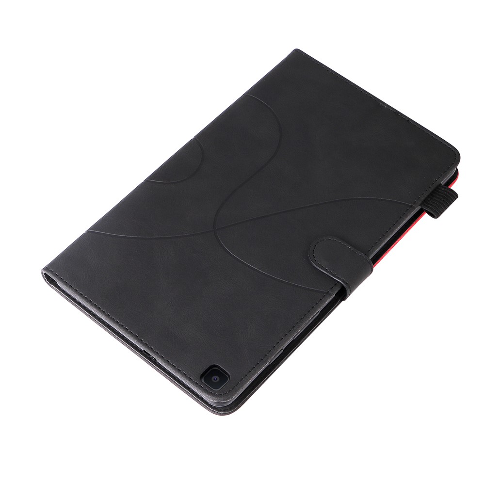 Dual-Color Splicing PU Leather Tablet Stand Case Cover with Card Holder for Samsung Galaxy Tab A 8.0 (2019)/T290/T295 - Black-10