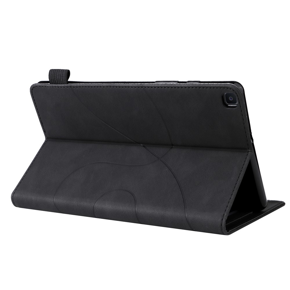 Dual-Color Splicing PU Leather Tablet Stand Case Cover with Card Holder for Samsung Galaxy Tab A 8.0 (2019)/T290/T295 - Black-4