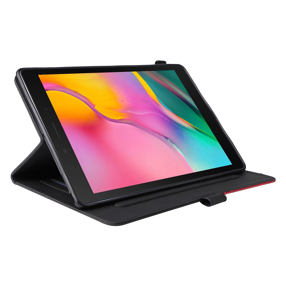 Dual-Color Splicing PU Leather Tablet Stand Case Cover with Card Holder for Samsung Galaxy Tab A 8.0 (2019)/T290/T295 - Black-5