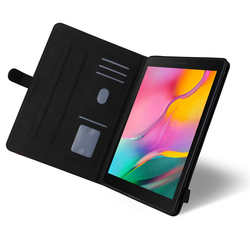 Dual-Color Splicing PU Leather Tablet Stand Case Cover with Card Holder for Samsung Galaxy Tab A 8.0 (2019)/T290/T295 - Black-7