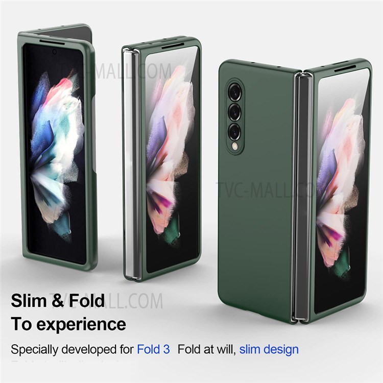 Shock-Absorbed Rubberized Finish Hard PC Phone Case for Samsung Galaxy Z Fold3 5G - Green-4
