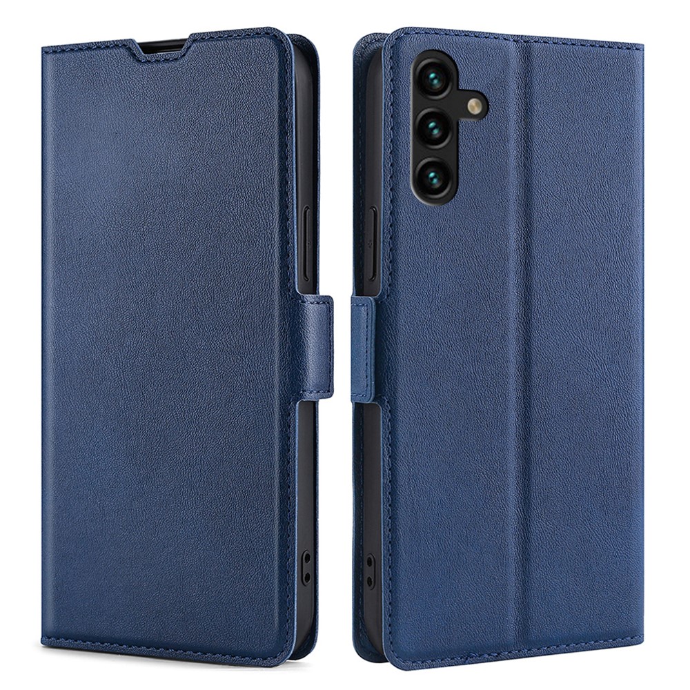 Flip Cover Stand Leather Shell with Card Slot Side Magnetic Closure Ultra-thin Cellphone Protector Case for Samsung Galaxy A13 5G - Blue-1