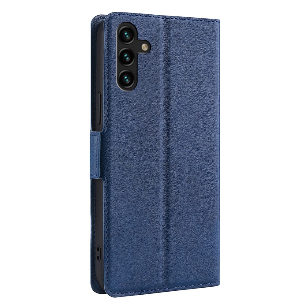 Flip Cover Stand Leather Shell with Card Slot Side Magnetic Closure Ultra-thin Cellphone Protector Case for Samsung Galaxy A13 5G - Blue-3