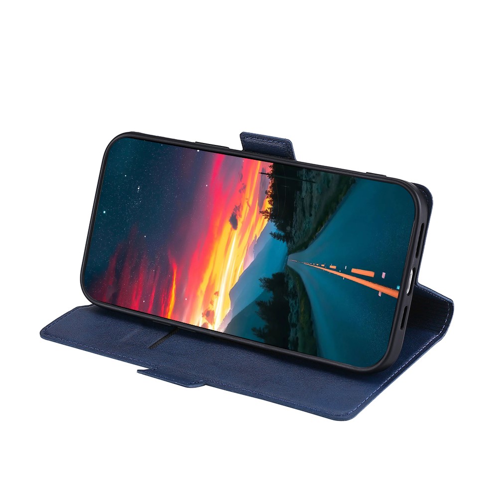 Flip Cover Stand Leather Shell with Card Slot Side Magnetic Closure Ultra-thin Cellphone Protector Case for Samsung Galaxy A13 5G - Blue-4