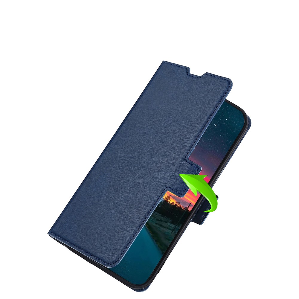 Flip Cover Stand Leather Shell with Card Slot Side Magnetic Closure Ultra-thin Cellphone Protector Case for Samsung Galaxy A13 5G - Blue-7