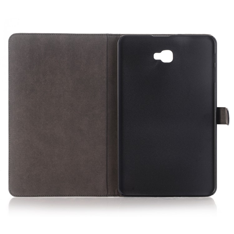 Para Samsung Galaxy Tab A 10.1(2016) T580 T585 estuche de piel de cuero - Negro-5