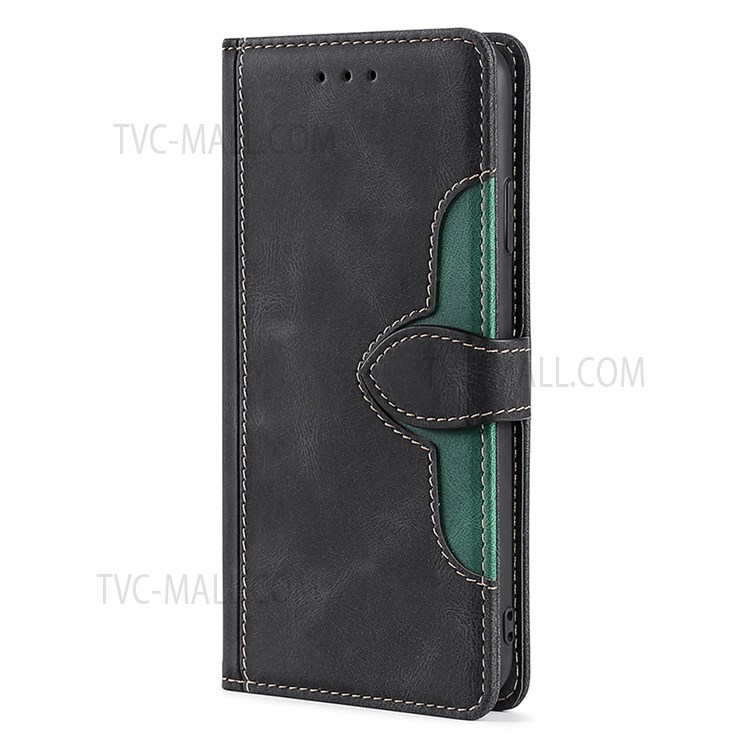 Skin-touch Feel Leather Phone Case with Stand for Samsung Galaxy A13 5G - Black-2
