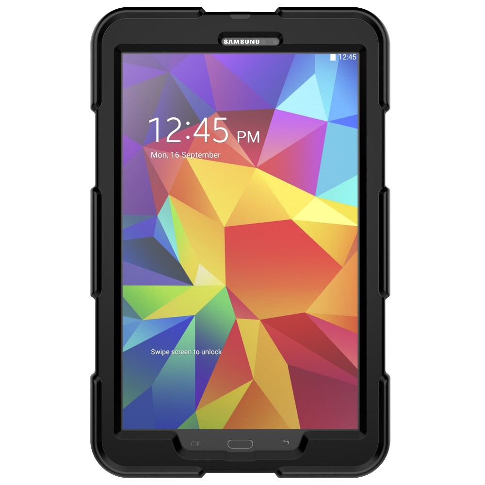 Silicona de Servicio Pesado PC Hybrid Clip Clip Shell Combo Combo Para Samsung Galaxy Tab A 10.1 (2016) T580 T585 - Negro