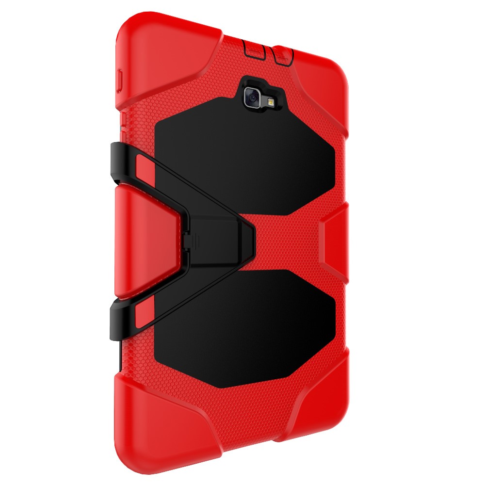 Military Duty Silicone PC Hybrid Cover for Samsung Galaxy Tab A 10.1 (2016) T580 T585 - Red-10