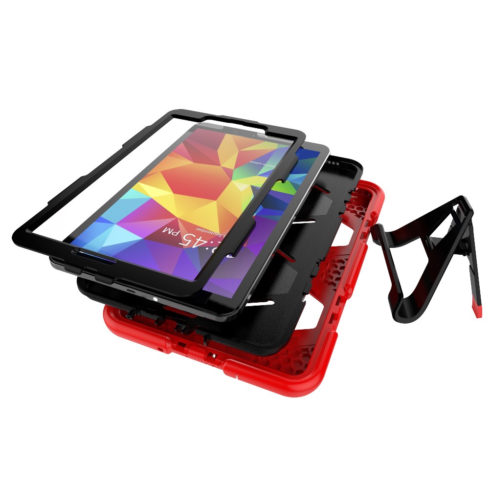Military Duty Silicone PC Hybrid Cover for Samsung Galaxy Tab A 10.1 (2016) T580 T585 - Red-12