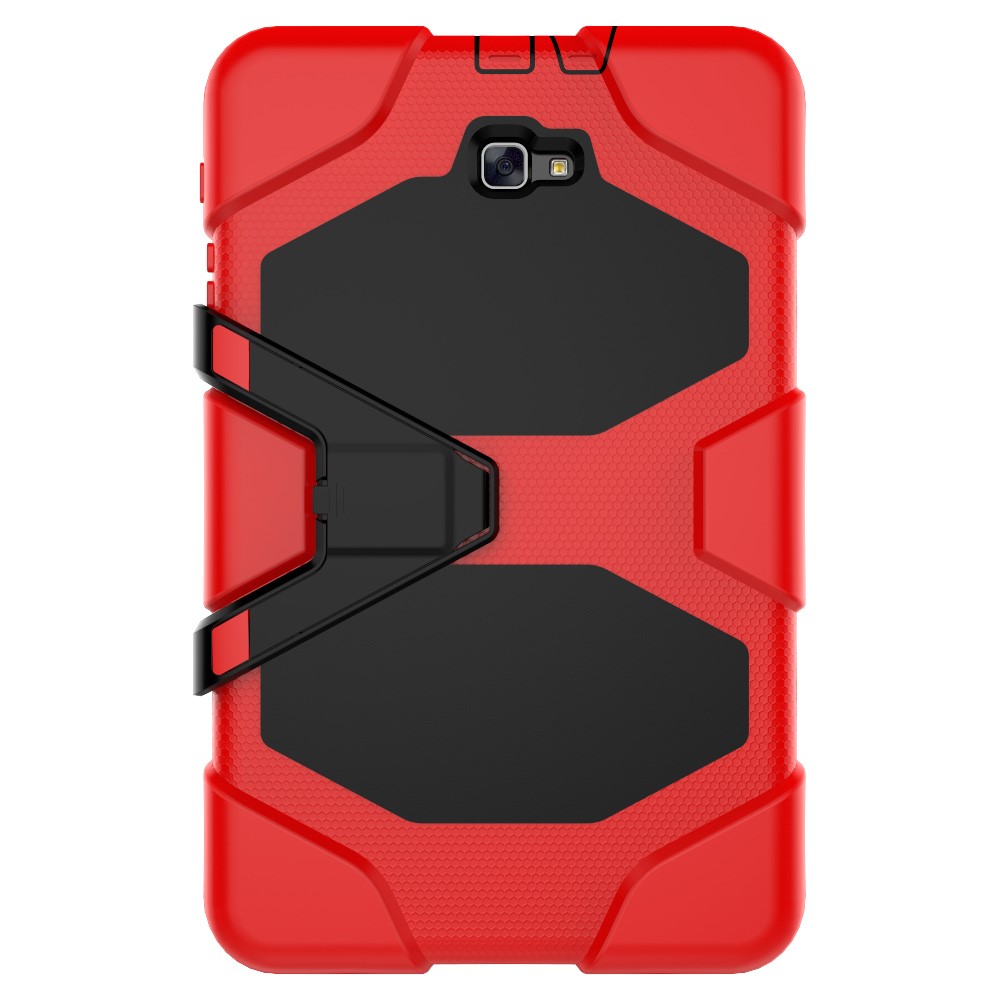 Military Duty Silicone PC Hybrid Cover for Samsung Galaxy Tab A 10.1 (2016) T580 T585 - Red-14