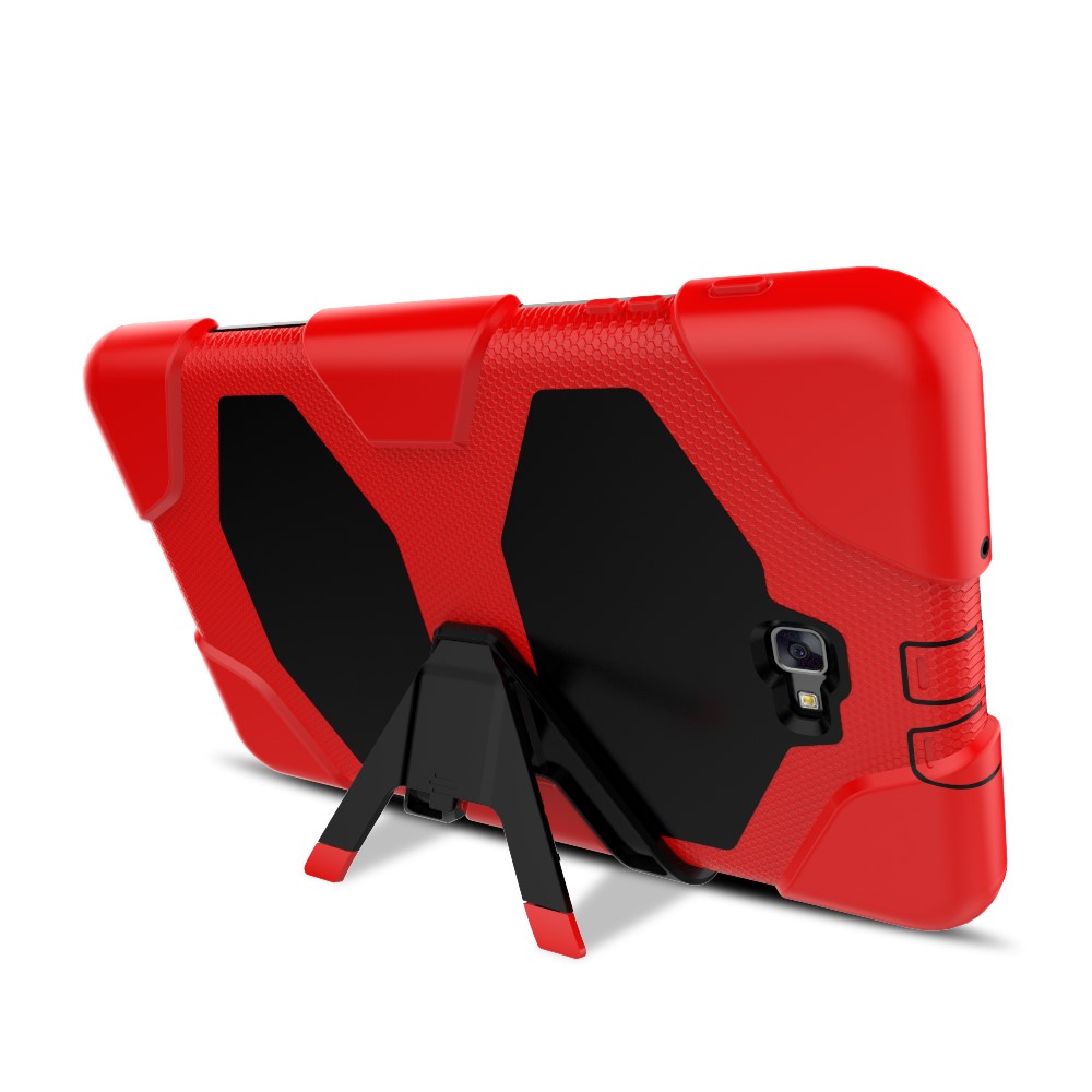 Military Duty Silicone PC Hybrid Cover for Samsung Galaxy Tab A 10.1 (2016) T580 T585 - Red-4