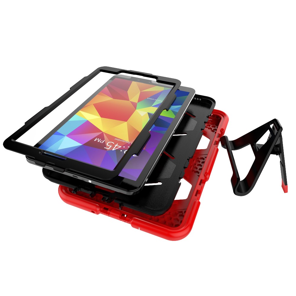 Military Duty Silicone PC Hybrid Cover for Samsung Galaxy Tab A 10.1 (2016) T580 T585 - Red-6
