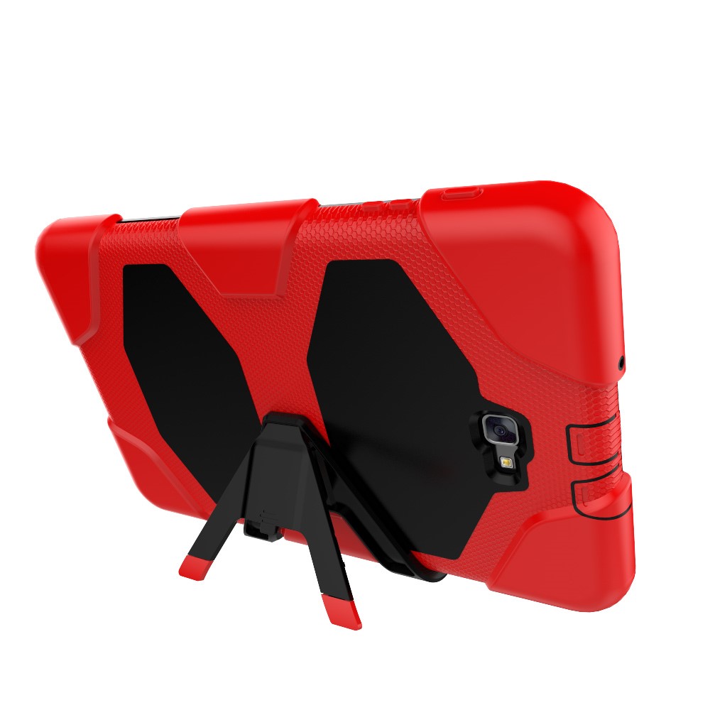 Military Duty Silicone PC Hybrid Cover for Samsung Galaxy Tab A 10.1 (2016) T580 T585 - Red-7