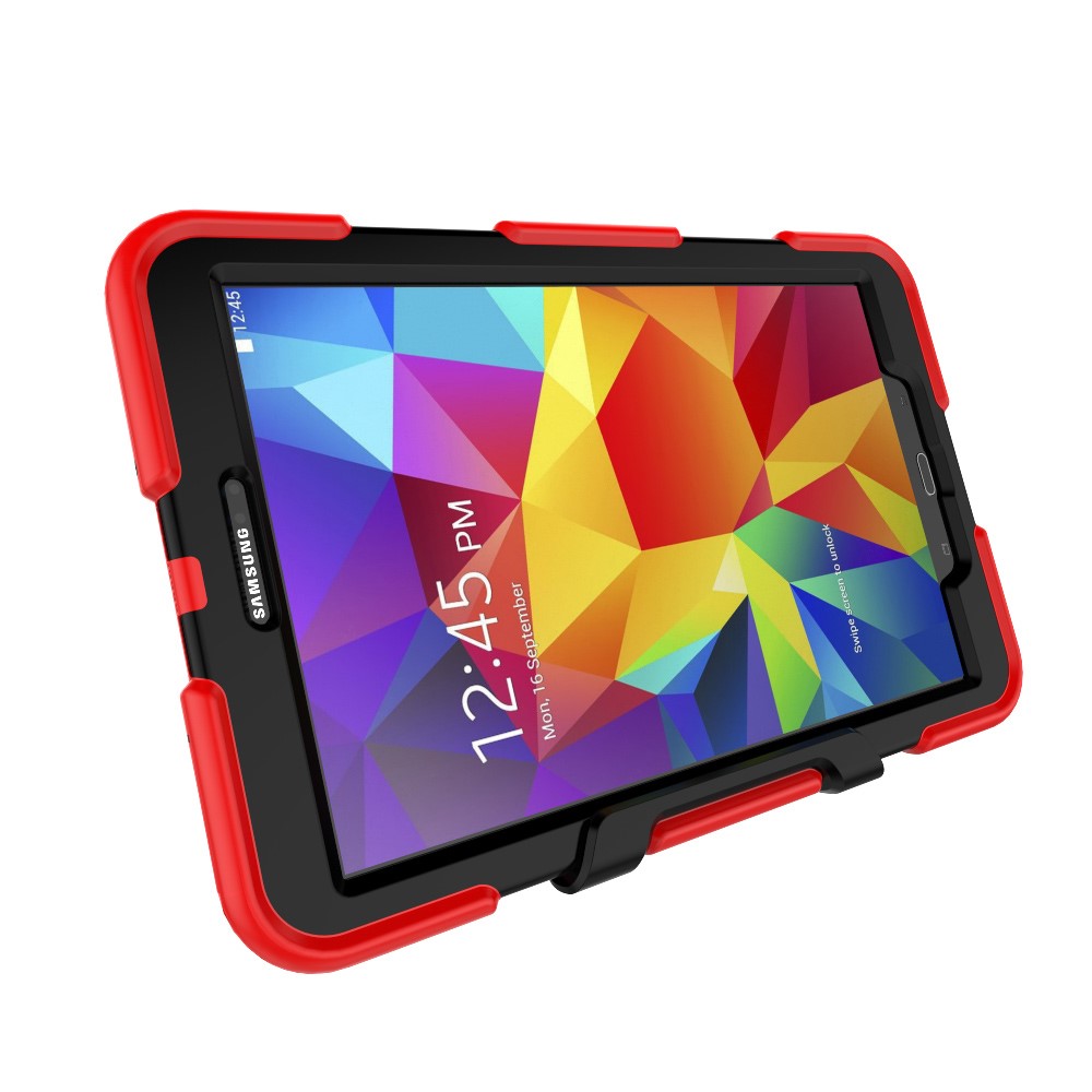 Military Duty Silicone PC Hybrid Cover for Samsung Galaxy Tab A 10.1 (2016) T580 T585 - Red-8