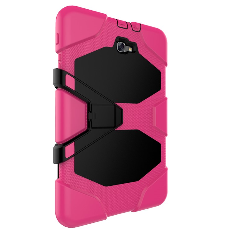 Heavy Duty Silicone PC Combo Shell for Samsung Galaxy Tab A 10.1 (2016) T580 T585 - Rose-11