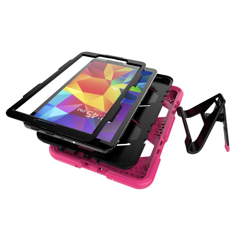Heavy Duty Silicone PC Combo Shell for Samsung Galaxy Tab A 10.1 (2016) T580 T585 - Rose-13
