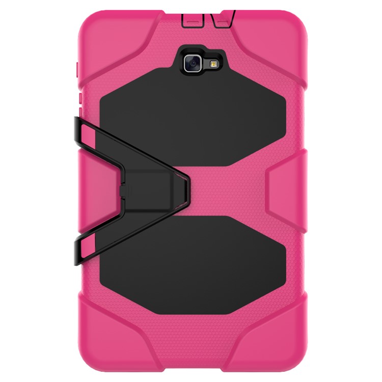 Heavy Duty Silicone PC Combo Shell for Samsung Galaxy Tab A 10.1 (2016) T580 T585 - Rose-14