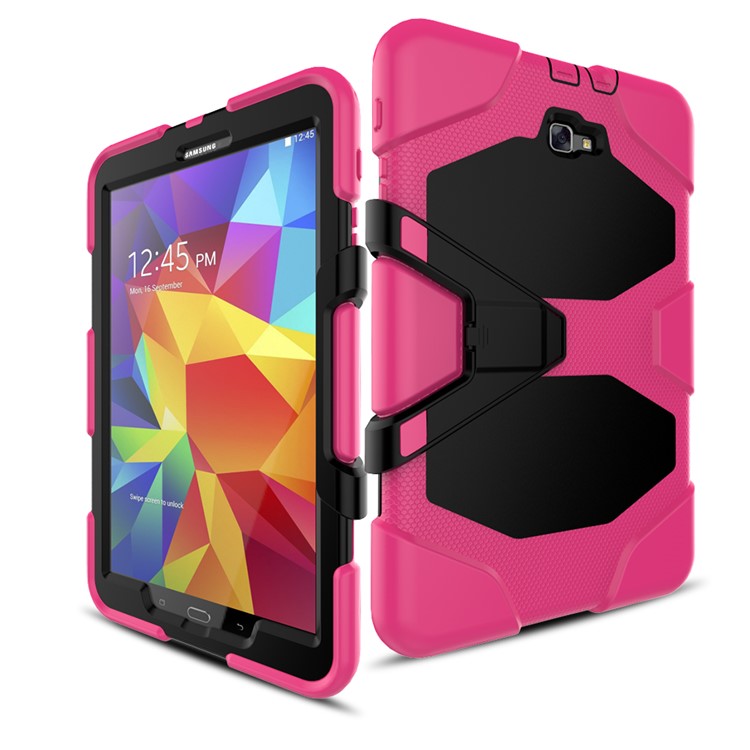 Heavy Duty Silicone PC Combo Shell for Samsung Galaxy Tab A 10.1 (2016) T580 T585 - Rose-5