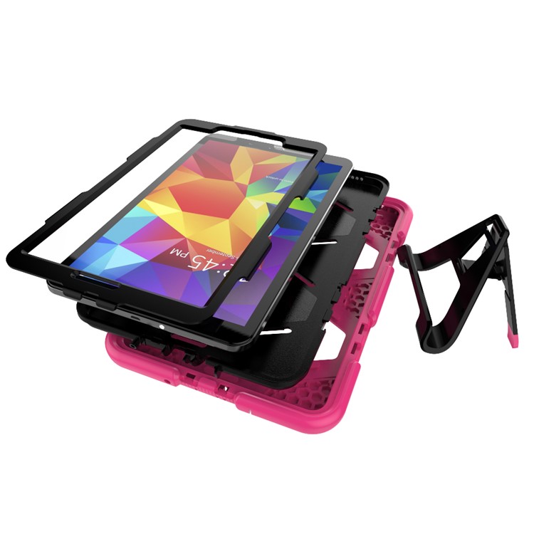 Heavy Duty Silicone PC Combo Shell for Samsung Galaxy Tab A 10.1 (2016) T580 T585 - Rose-6