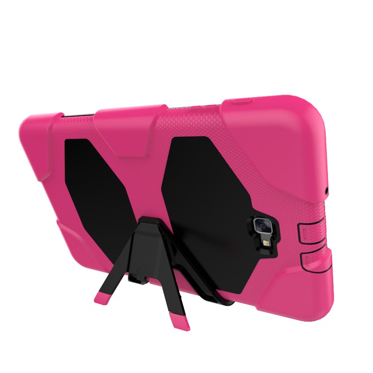 Heavy Duty Silicone PC Combo Shell for Samsung Galaxy Tab A 10.1 (2016) T580 T585 - Rose-8