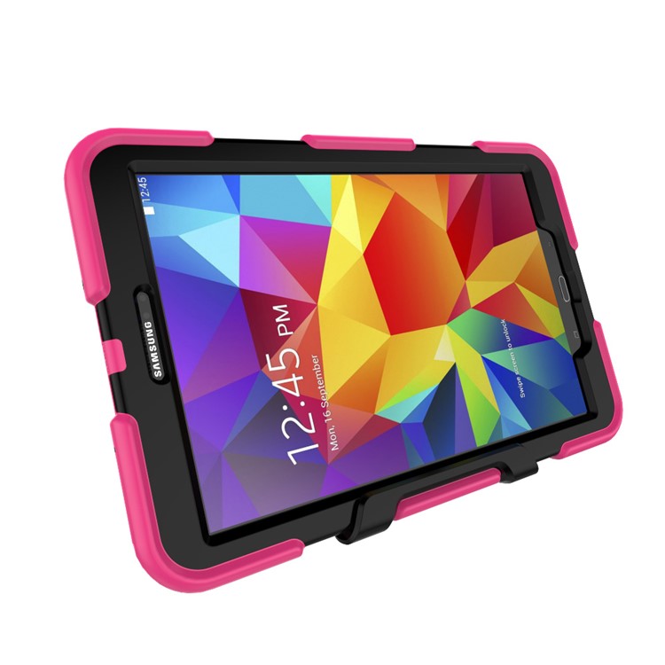 Heavy Duty Silicone PC Combo Shell for Samsung Galaxy Tab A 10.1 (2016) T580 T585 - Rose-9