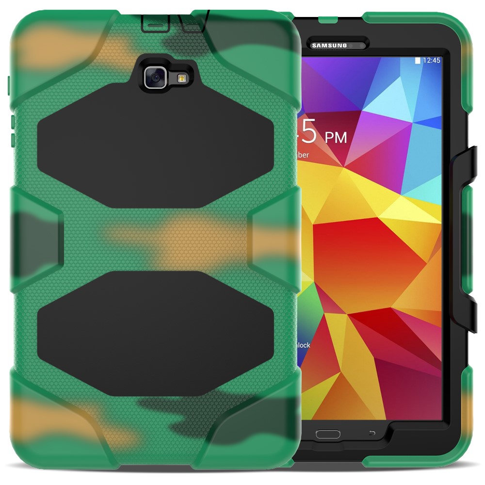 Military Duty Silicone PC Hybrid Cover for Samsung Galaxy Tab A 10.1 (2016) T580 T585 - Camouflage-2