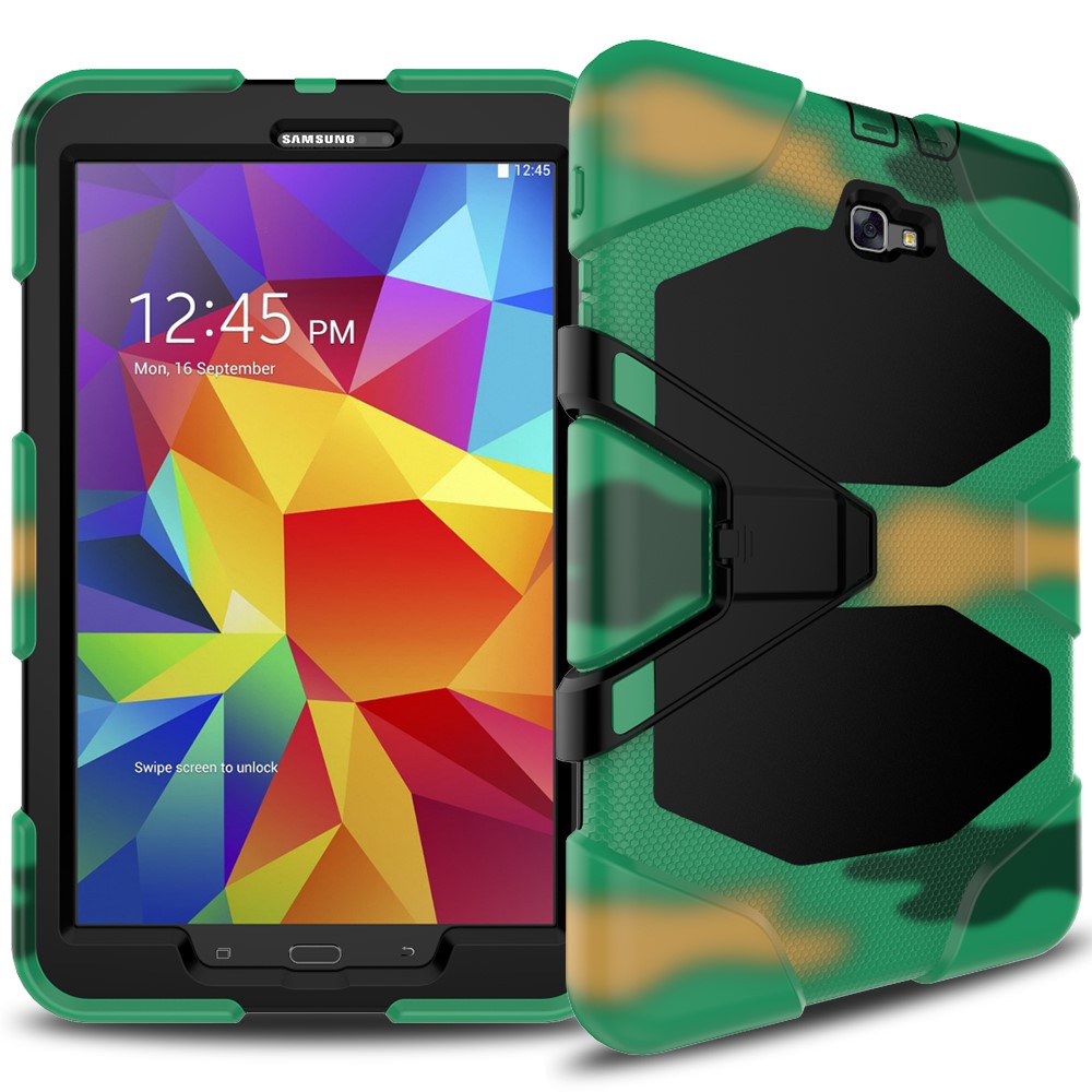 Military Duty Silicone PC Hybrid Cover for Samsung Galaxy Tab A 10.1 (2016) T580 T585 - Camouflage-3