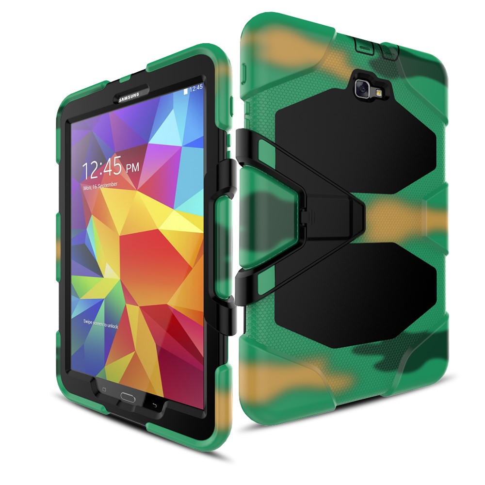 Military Duty Silicone PC Hybrid Cover for Samsung Galaxy Tab A 10.1 (2016) T580 T585 - Camouflage-5